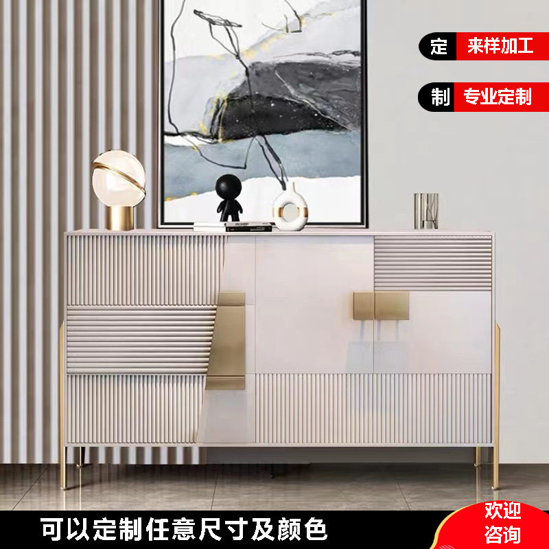 轻奢餐边柜实木装饰隔断柜家用入户玄关柜小户型客厅多功能储物柜
