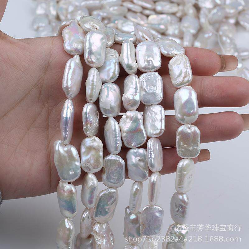 12*14mm巴洛克方块通孔天然淡水珍珠diy手工穿珠饰品制作材料