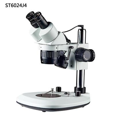 ST6024J4体视显微镜10倍20倍30倍40倍两档定档变倍扇底座上下照明