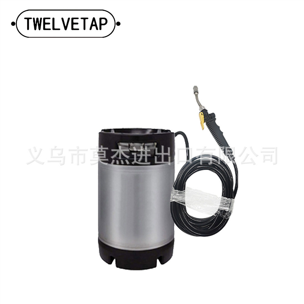 特万太博9.5L汽车清洗桶隐形车衣液装盛5加仑酒桶带喷枪球锁桶