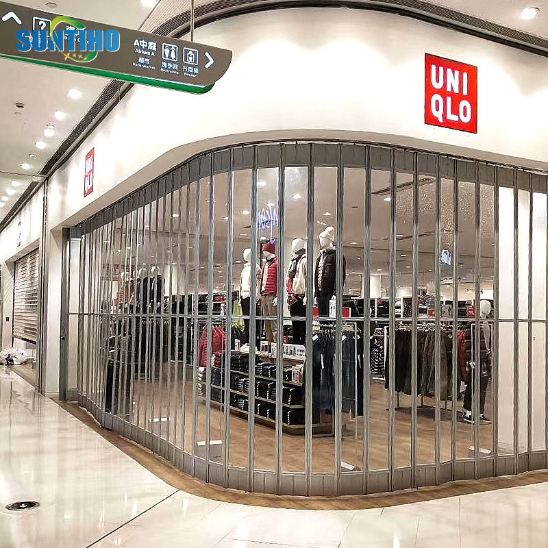 商场铝合金加厚阻燃静音折叠门
