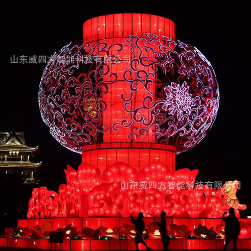 2021新年美陈春节元宵节日庆典传统花灯会led彩灯梦幻灯光节广场