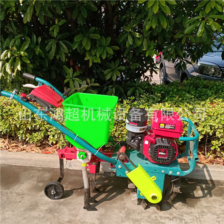 汽油手推小麦播种机柴油追肥机 双行玉米点播机