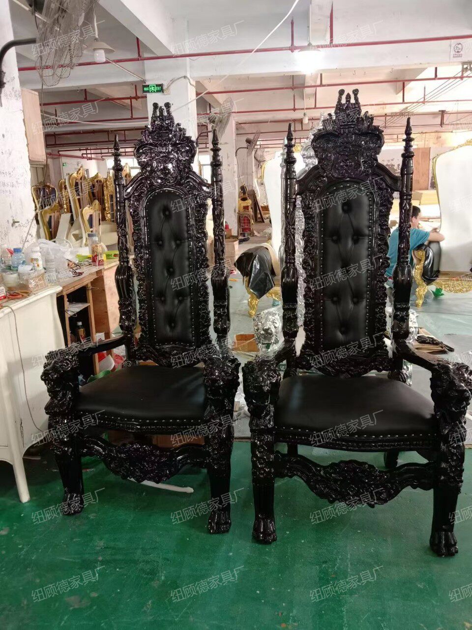 法式宫廷客厅餐厅家具沙发手工制作实木雕刻装饰椅餐桌椅轻奢风