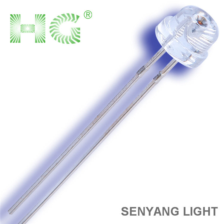 5mm草帽白发翠绿LED灯珠大角度景观照明跑马灯饰翠绿草帽型LED