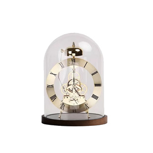 现代轻奢金属小台钟装饰品客厅电视柜酒柜软装高级感齿轮时钟摆件