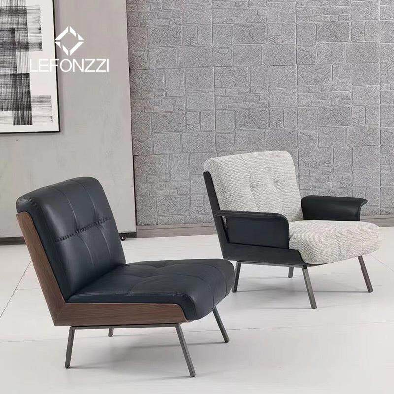 意式单人酒店客厅懒人沙发椅靠背接待洽谈椅卧室阳台休闲椅