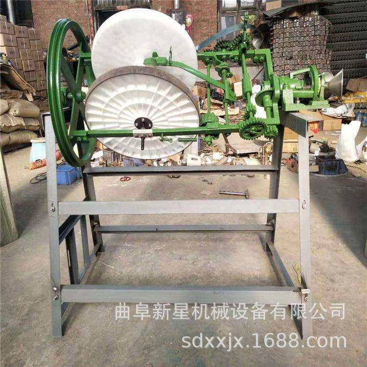 小型家用水稻秸秆蒲草龙须草编织绳机双股编织机草垫编织机