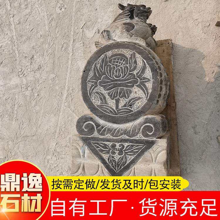 门口仿古石雕摆件门墩抱鼓石一对门口抱鼓石雕摆件酒店商用摆件