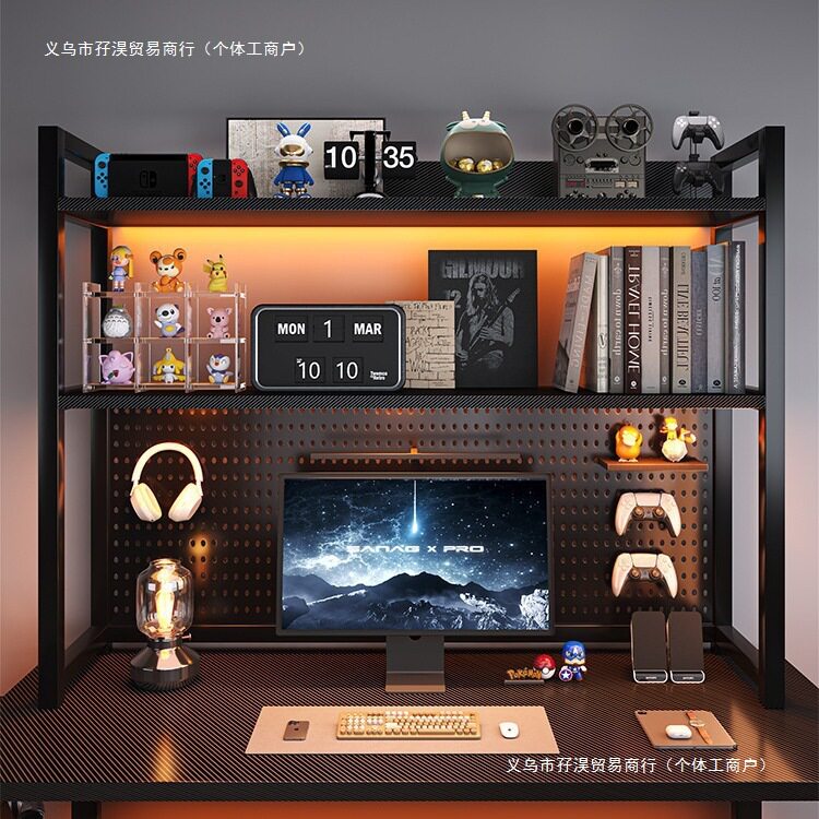 办公室桌面多层整理架小架子简易书架小型铁艺置物架书桌上收纳架