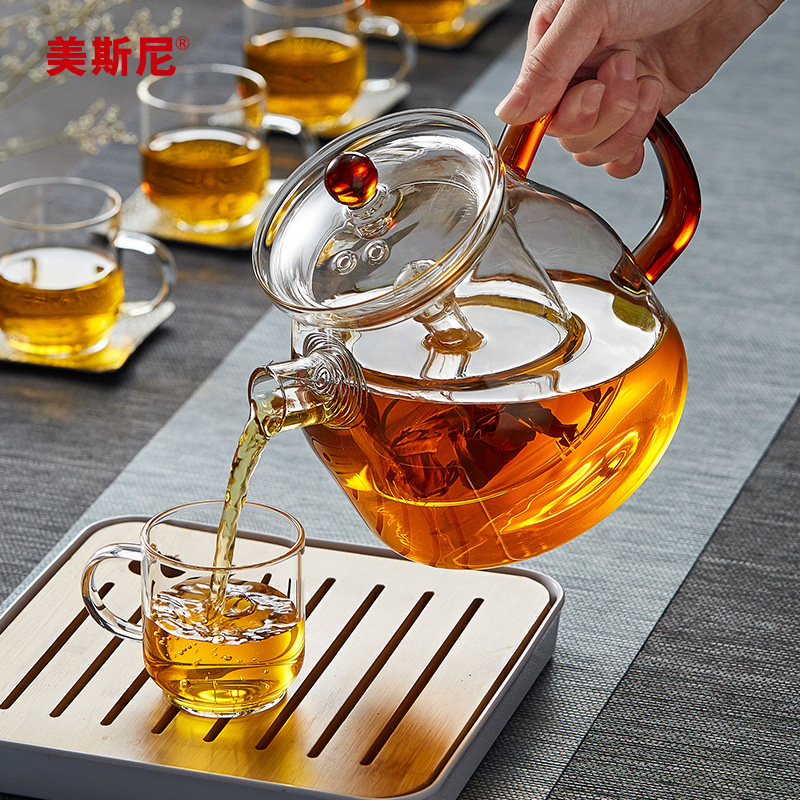 煮茶壶加厚玻璃泡茶壶茶具套装耐高温蒸茶器电陶炉烧水壶