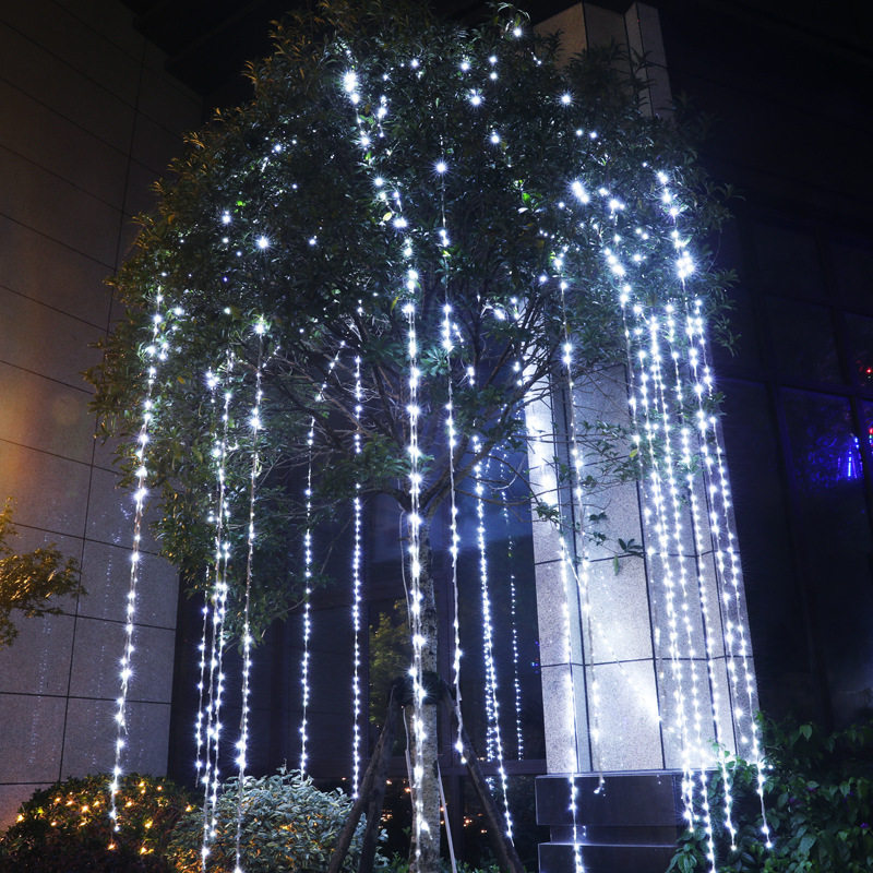 LED瀑布流水星星串灯户外庭院