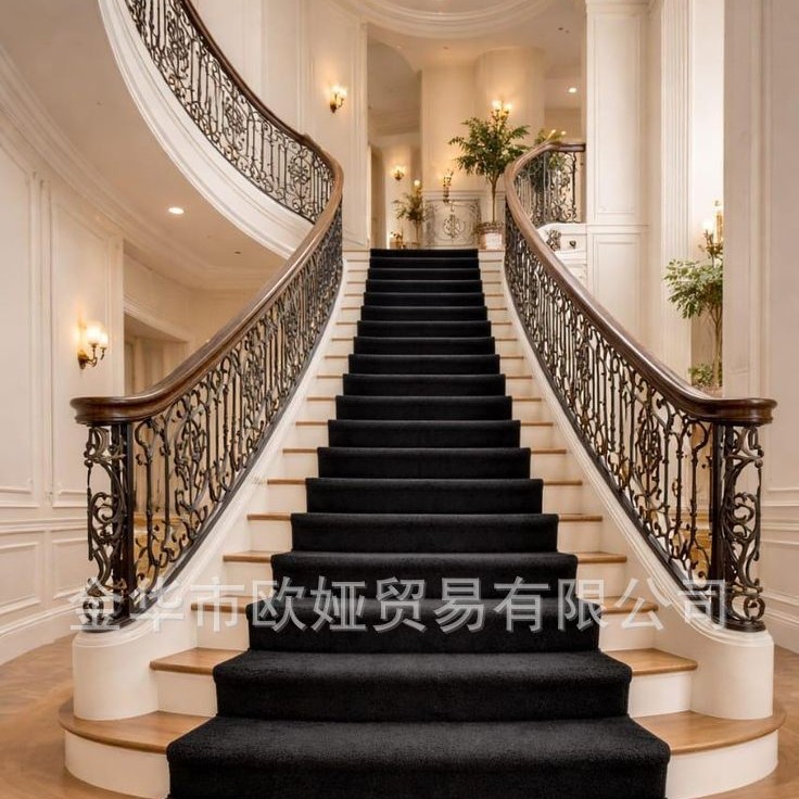 欧式锻打铁艺楼梯扶手栏杆
