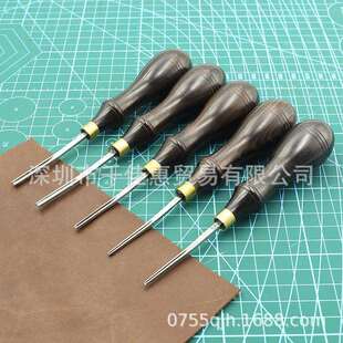 檀木削边器皮革修边铲边檀木柄家用修边修整工具皮革斜面修边切边