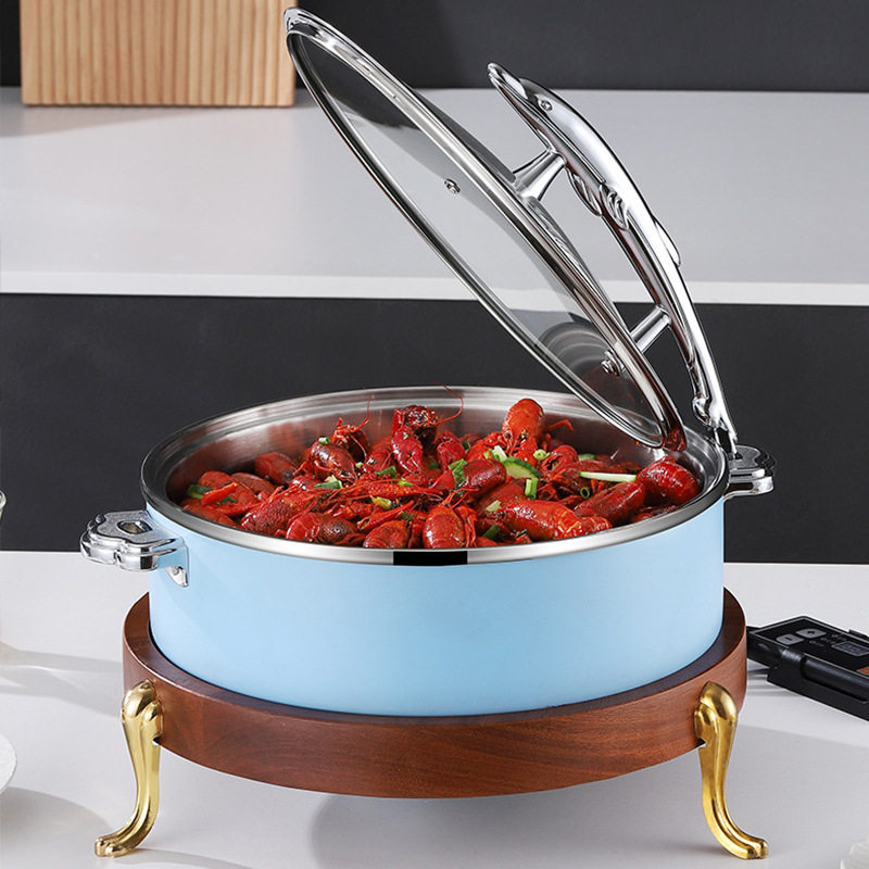 自助餐炉 彩色不锈钢保温炉Buffet Stove 保温餐炉暖菜锅 暖菜炉