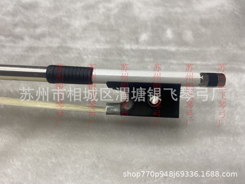 碳纤维小提琴演奏彩弓超轻白色碳纤维小提琴弓蒙古白马尾