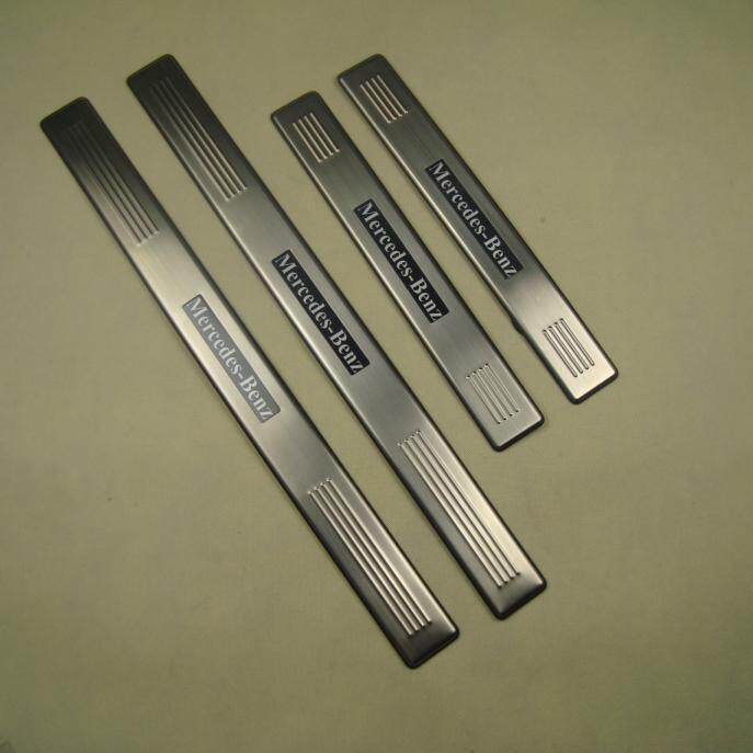 适用于奔驰benz W202 不锈钢带灯门槛条 迎宾踏板door sill