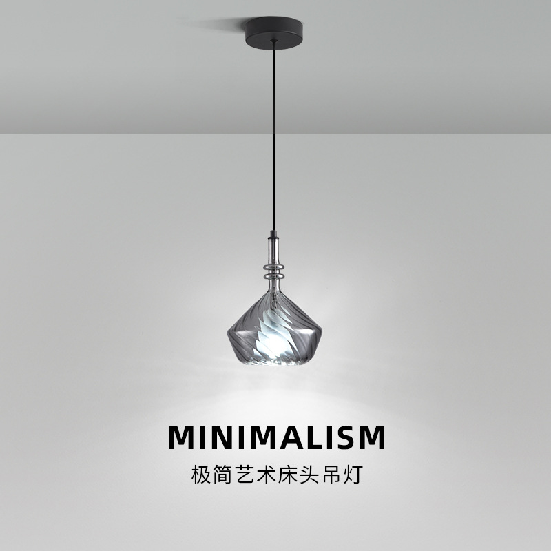 可升降创意床头led吊灯 北欧简约吧台卧室书房意式餐客厅吊线灯饰