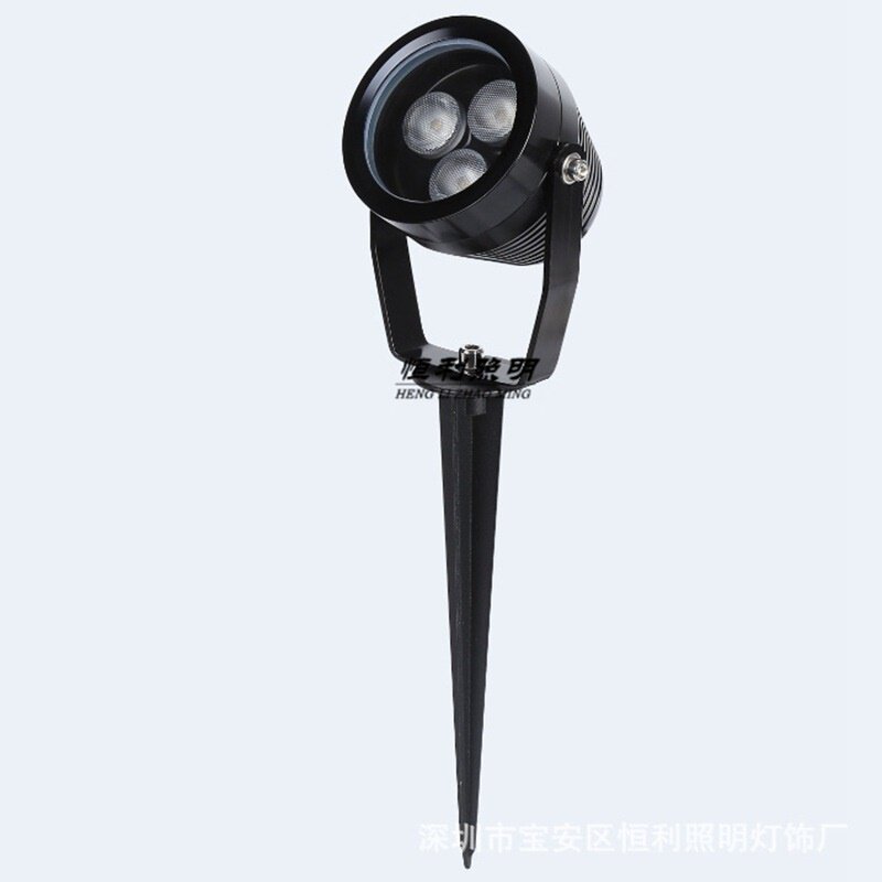 led户外投射灯3W5W6W外墙照明投光灯瓦楞瓦片防水草坪插地小射灯