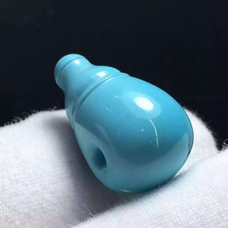 绿松石佛头三通高瓷高蓝绿松石散珠配饰一体三通佛头配件优化绿松