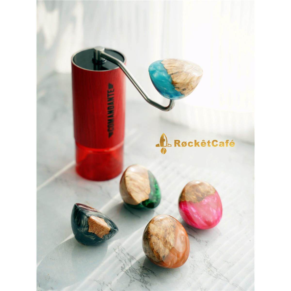 70YF司令官C40代用稳定木彩脂大号摇把头手摇磨豆机彩球