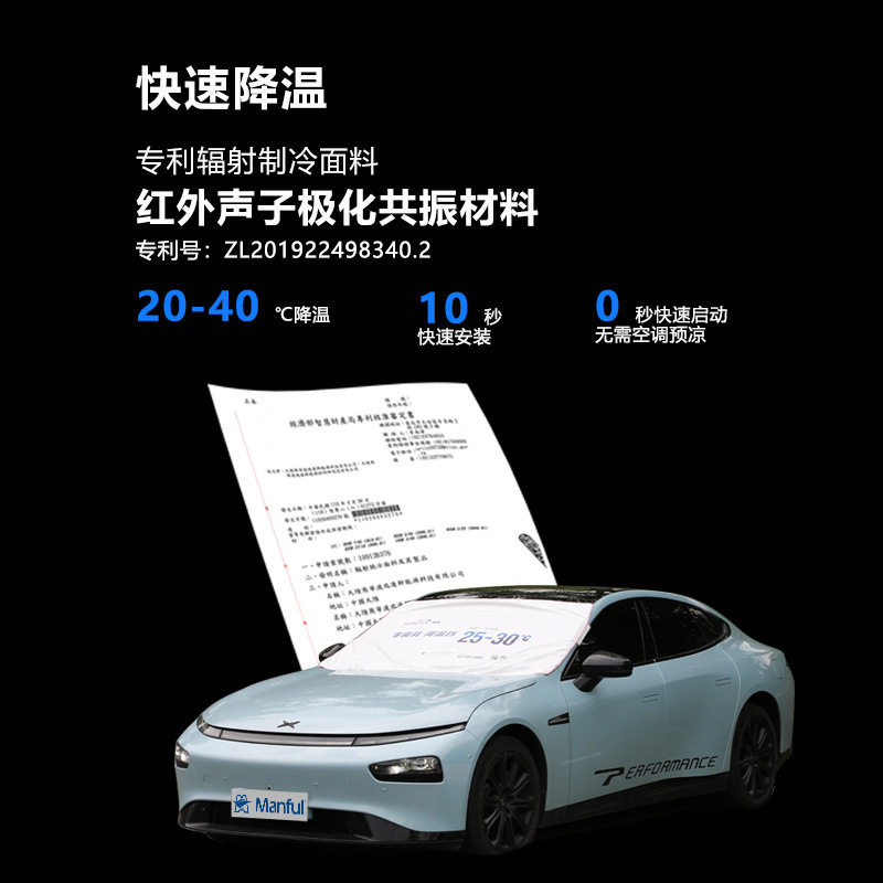 2023年新款210T格子降温布涂层耳带款前档遮阳挡舒适设计防盗太阳