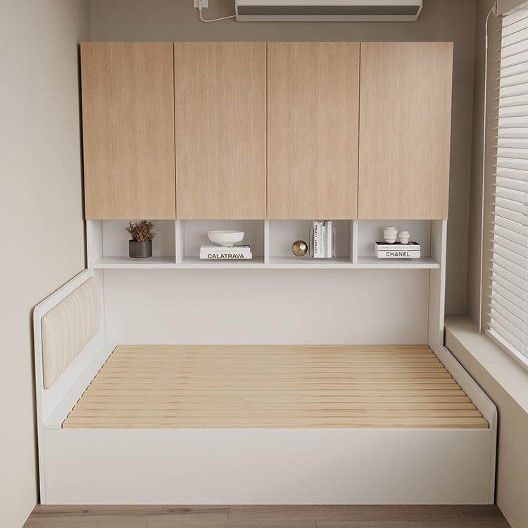 定制榻榻米床柜一体小户型气压储物儿童床侧柜实木衣柜组合单人
