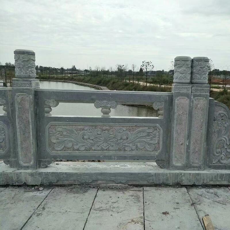 大理青石浮雕栏板护栏别墅庭院