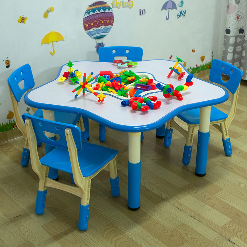 佰尔斯幼儿园可升降塑料课桌椅