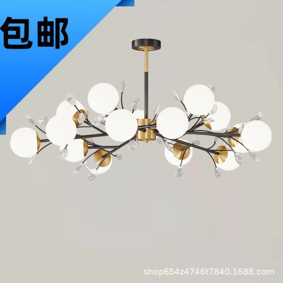 北欧客厅吊灯轻奢现代简约花