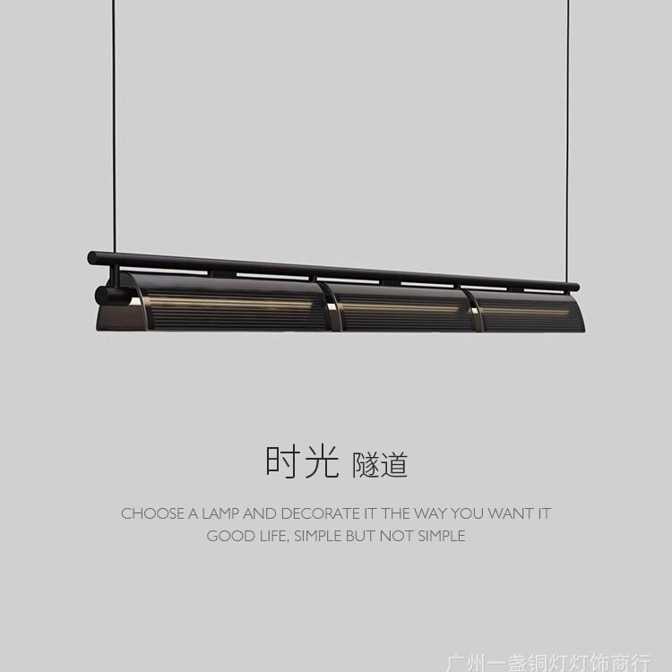 意式极简餐厅吊灯工业风高级感设计师轻奢创意长条餐桌饭厅吧台灯