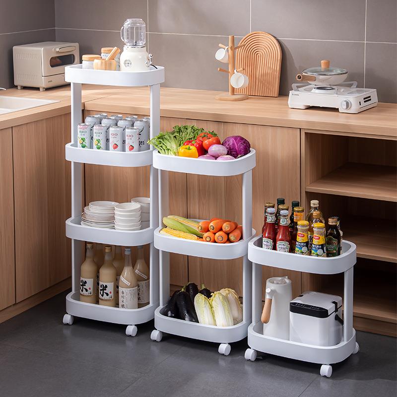 小推车置物架夹缝落地可移动厨房蔬菜水果带轮子多层收纳架