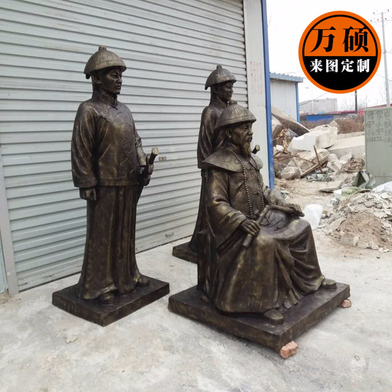 玻璃钢林则徐虎门销烟场景雕塑