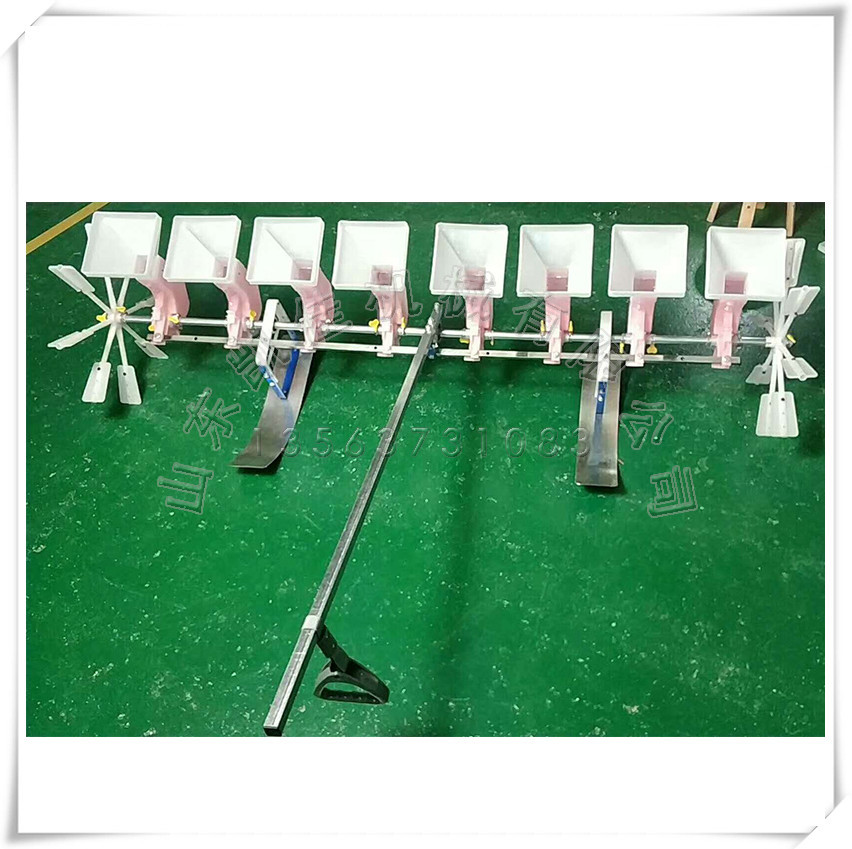 凯佳人力手拉8行水稻直播点播机