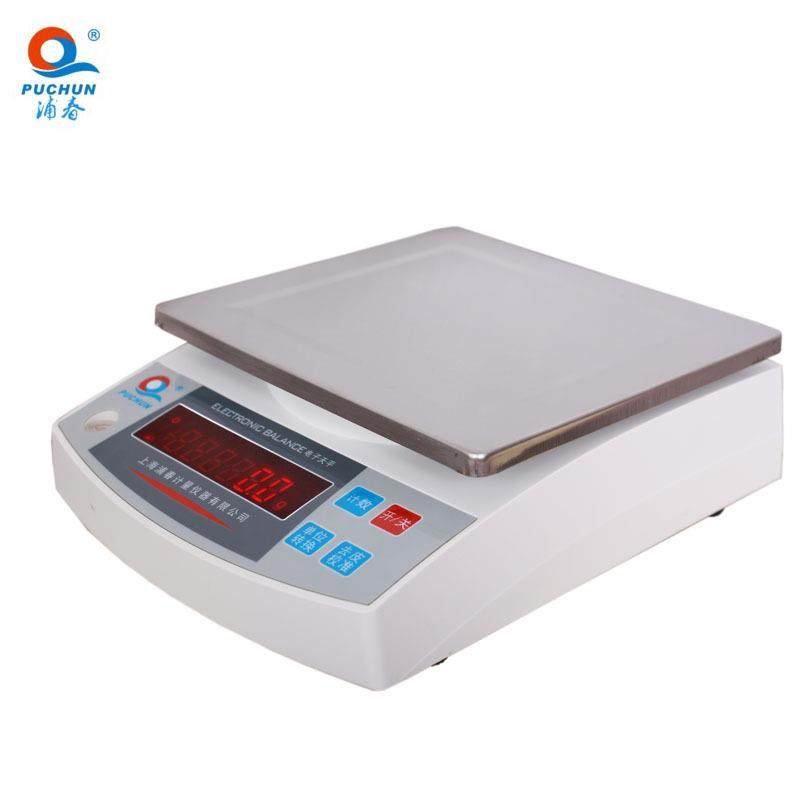 上海浦春充电电子天平5kg/6kg/10kg/0.1g0.01g实验室精准珠宝