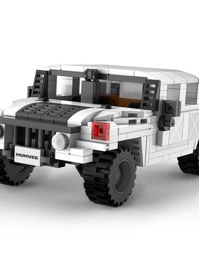 双鹰咔搭1:24越野车拼装积木模型儿童男孩玩具汽车静态摆设C55022