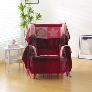 美欧式TFD红单人沙发巾盖布亚马逊出流口式网款披肩盖毯苏毯子