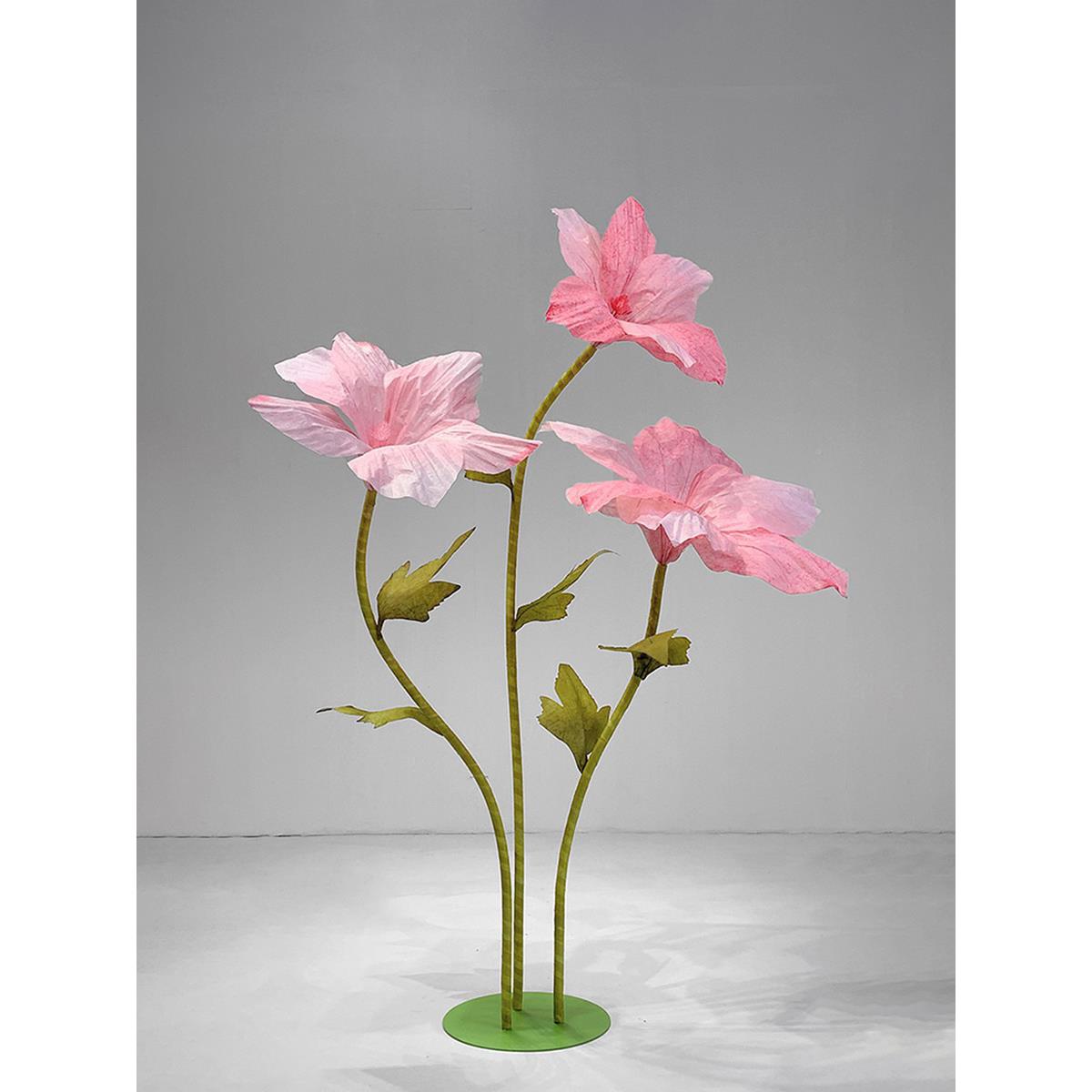 大型饰仿真落地百纸花UWI花婚庆道具室内商场美陈网红打卡装摆合