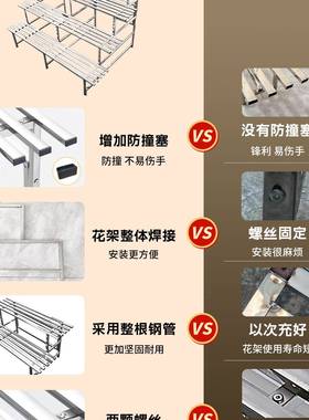 不锈钢阳台花架落架ZVC地多层多肉客置厅物阶梯式式户外装饰花盆