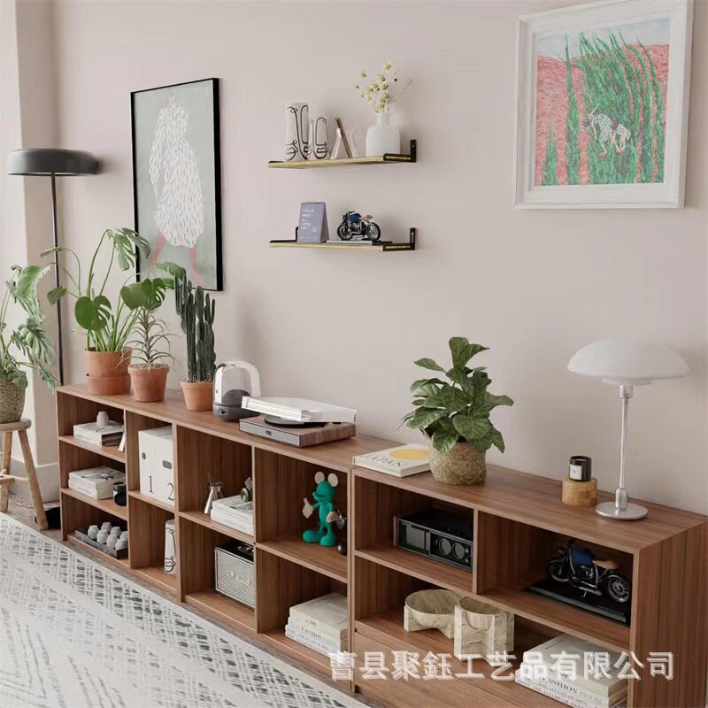 实木复古墙壁装饰搁板架