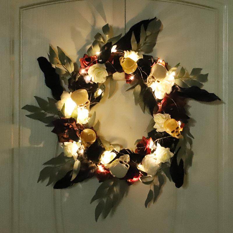 鸿禹藤圣节骷髅环RZK头装饰花前门装饰门挂节日布万置圈壁挂亚马,节庆用品/礼品,装扮布置套餐,淘宝优惠券,粉丝福利购,淘宝优惠卷