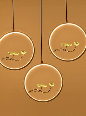 厂家直销中式头吊三灯创意le厅d灯家居客饰吊灯圆形三头88427吊装