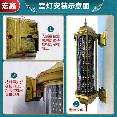 美发灯LED高端欧式理发标店ZFK转灯省电户外挂壁防宫水转志发廊灯