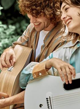 BLUEVA源拿火碳纤维吉他民谣智L能者吉他初学AFFE拿火6寸