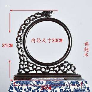 苏绣框子实木架维修装裱thlolznj刺绣屏屏画风双面绣瓷板框插摆件