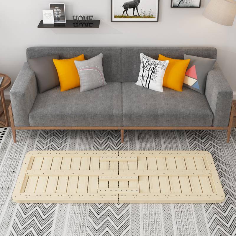 fc简易实木硬床板儿童板护腰折叠F76MT77S木单人沙发塌陷硬双板垫