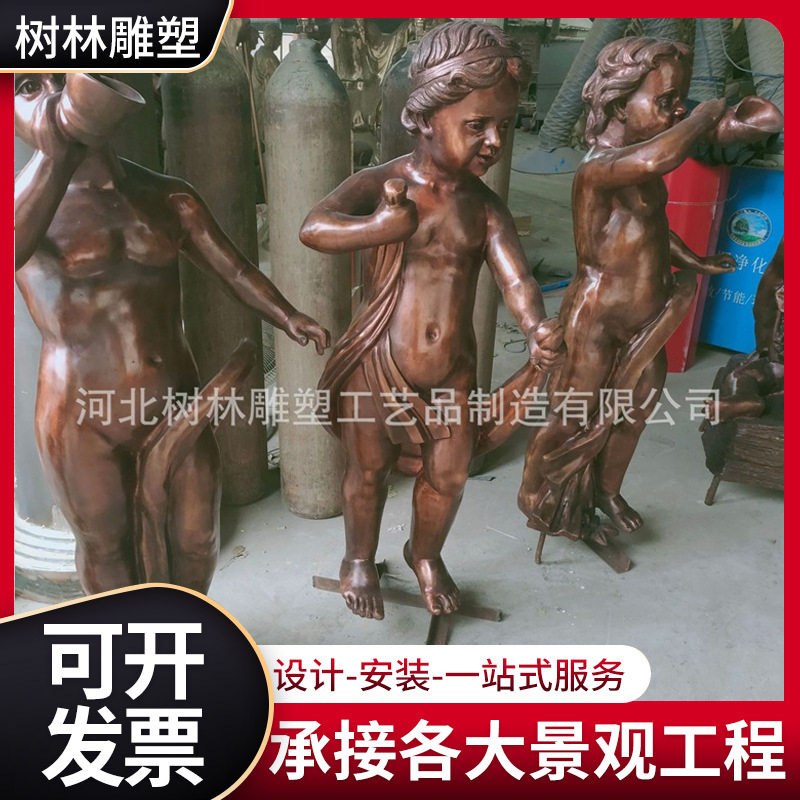 厂家直供手绘抽象人物铜雕塑