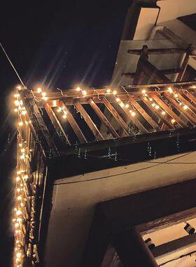 太阳能串灯户外防水彩灯闪灯庭露营民星宿院装饰灯小星DWY室外瀑