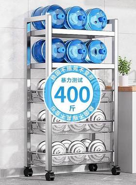 04收不3锈钢厨房置物架落SEF室地多层家用浴小推车蔬菜篮纳储物架