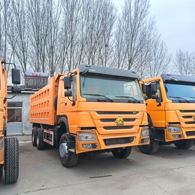 翻新右舵重汽豪沃自卸车 8*4后翻斗371马力自卸车 国二